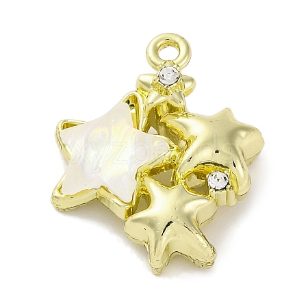 Alloy Rhinestone Pendants FIND-U024-05G-1