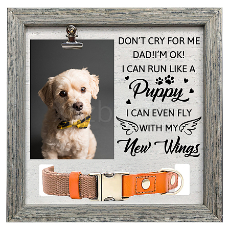 MDF Pet Photo Frames DIY-WH0525-008-1