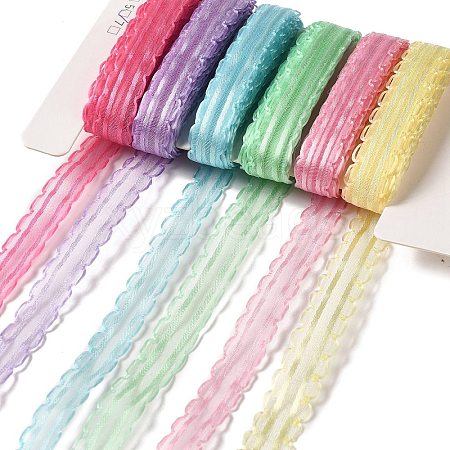 Polyester and Nylon Wavy Edged Ribbon Sets DIY-Z029-01F-1