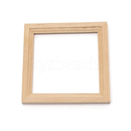 Square Birch Wood Photo Frame DIY-WH0259-85B-1