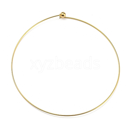 PVD Vacuum Plating 202 Stainless Steel Wire Choker Necklace NJEW-H011-01G-1