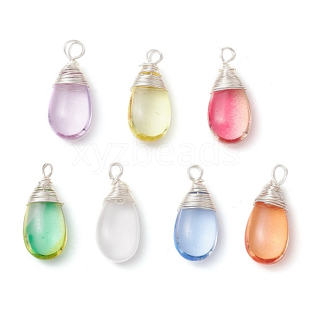 Glass Pendants PALLOY-JF03248-02-1