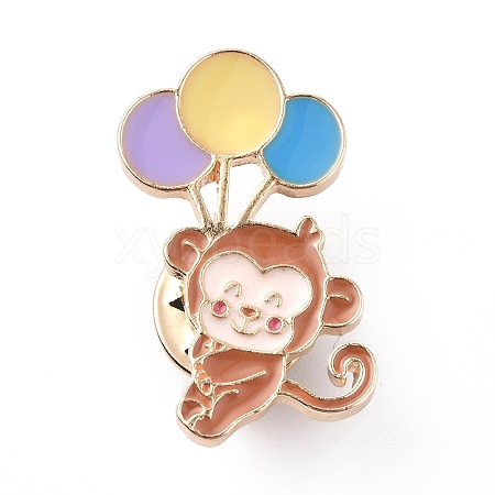 Animal with Balloon Enamel Pin ENAM-K021-01B-1