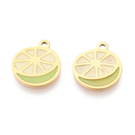 304 Stainless Steel Enamel Charms STAS-T065-56G-01-1