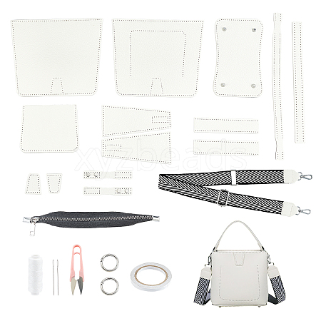DIY PU Leather Knitting Crochet Bucket Bags DIY-WH0196-47B-1