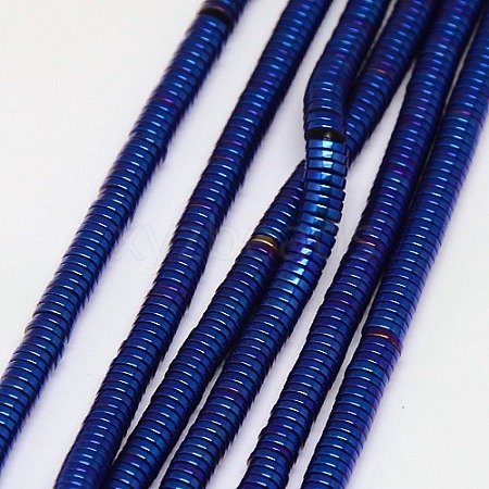 Electroplate Non-magnetic Synthetic Hematite Beads Strands G-J164A-3mm-05-1