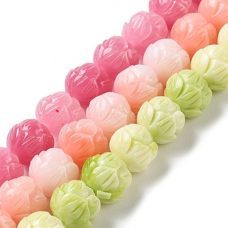 Carved Synthetic Coral Beads CORA-R021-07-1