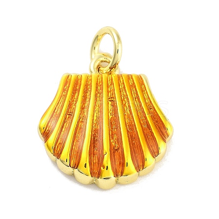 Real 18K Gold Plated Rack Plating Brass Enamel Charms KK-M293-31G-02-1