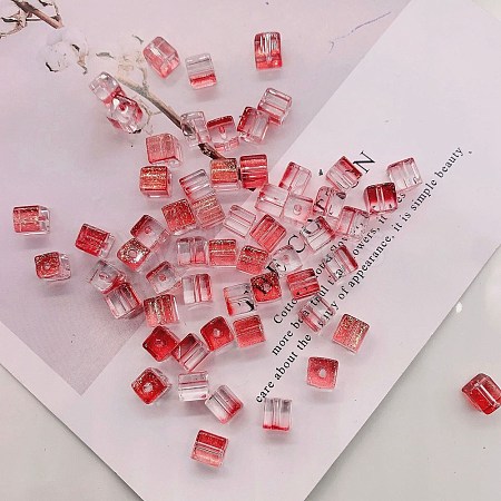 Gradient Handmade Gold Sand Lampwork Beads FOIL-WH0001-04-1