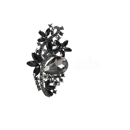 Alloy and Glass Rhinestone Brooch PW-WGC0DFD-10-1