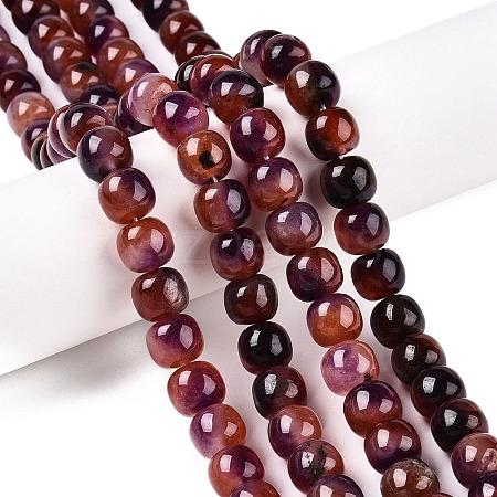 Dyed Natural White Jade Beads Strands G-T138-D24-1