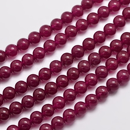 Natural & Dyed Malaysia Jade Bead Strands G-G659-8mm-A15-1