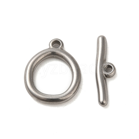 Non-Tarnish 304 Stainless Steel Toggle Clasps STAS-Q324-10P-1