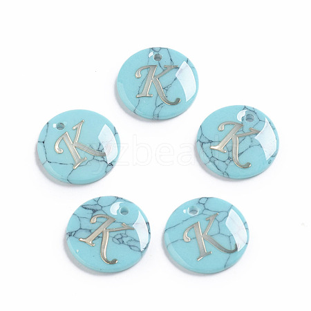 Synthetic Turquoise Charms X-G-L561-001K-1
