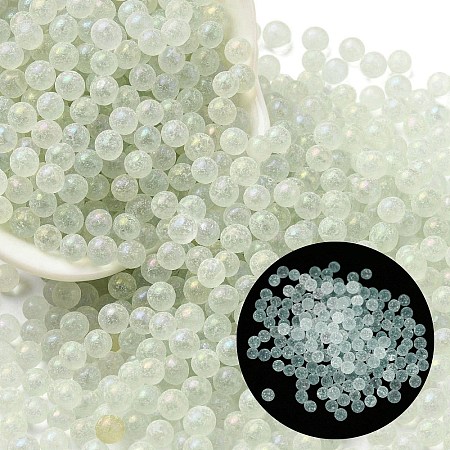 Luminous Glow in the Dark Transparent Glass Round Beads GLAA-F124-B02-1