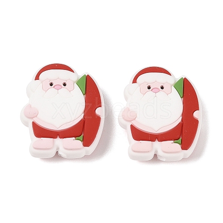 Christmas Food Grade Silicone Focal Beads SIL-A008-01A-1