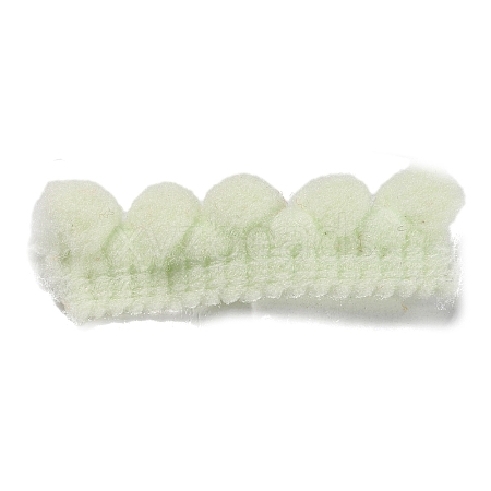 Nylon Pom Pom Ball Lace Ribbon OCOR-WH0097-58K-1