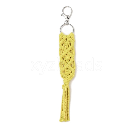 Handmade Macrame Nylon Thread Pendant Decorations HJEW-P019-05P-01-1