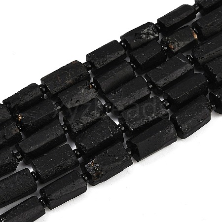 Natural Black Tourmaline Beads Strands G-F715-111-1