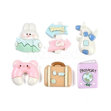 Travel Theme Resin Cabochons RESI-H166-23-1