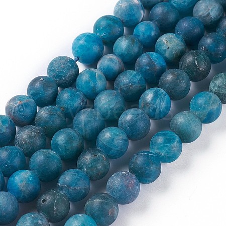 Natural Apatite Beads Strands G-F617-02-4mm-1