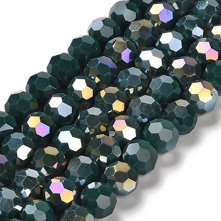 Electroplate Opaque Glass Beads Strands EGLA-A035-P6mm-A23-1