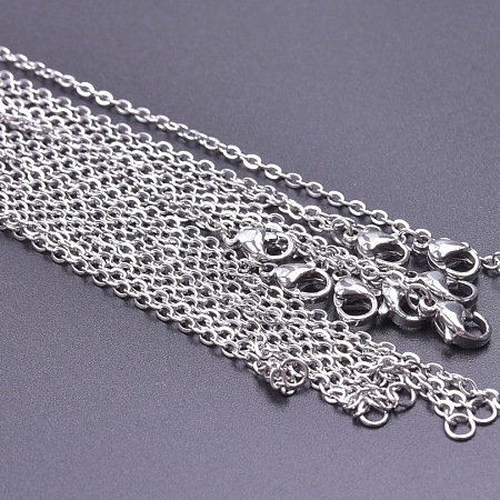 Non-Tarnish 2MM Unisex 304 Stainless Steel Cable Chain Necklaces VJ7708-1-1