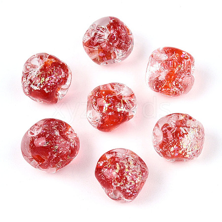 Handmade Foil Lampwork Beads FOIL-T007-01C-1