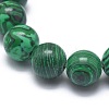 Synthetic Malachite(Dyed) Bead Stretch Bracelets BJEW-K212-C-031-3