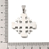 304 Stainless Steel Enamel  Pendants STAS-C105-10P-3