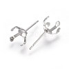 Tarnish Resistant 304 Stainless Steel Stud Earring Findings X-STAS-L219-03D-P-2