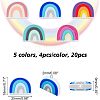 20Pcs 5 Colors Silicone Beads SIL-CA0001-09-2