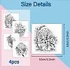 4Pcs 4 Styles PVC Stamp DIY-WH0487-0033-8