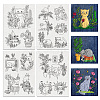 4 Sheets 11.6x8.2 Inch Stick and Stitch Embroidery Patterns DIY-WH0455-119-1
