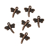 Tibetan Style Dragonfly Alloy Pendants TIBEP-A718-R-NR-3