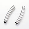 Tarnish Resistant 304 Stainless Steel Curved Tube Beads STAS-P128-02-2