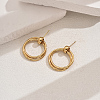 Stylish Stainless Steel Geometric Ring Stud Earrings for Daily Wear OR2437-2-7