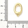 Rack Plating Oval Brass Spring Gate Rings KK-Z086-53G-02-3