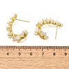 Star Brass Micro Pave Clear Cubic Zirconia Stud Earrings EJEW-R018-02G-5