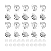 Unicraftale 30Pcs Half Round Brass Clip-on Earring Findings KK-UN0001-91P-1