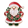 Christmas Theme Alloy Enamel Brooches JEWB-S022-03G-1