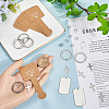 DIY Rectangle & Cross Blank 201 Stainless Steel Keychain Making Kits DIY-SP0002-27A-3