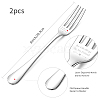 Globleland 1 Set 2Pcs 304 Stainless Steel Fork AJEW-GL0001-19-064-2