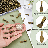 250Pcs 5 Styles Tibetan Style Glue-on Flat Pad Bails TIBEP-GA0001-04A-3