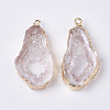 Druzy Resin Pendants RESI-S383-015D-2