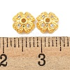 Rack Plating Brass Micro Pave Clear Cubic Zirconia Bead Caps KKB-L215-044G-3