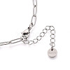 304 Stainless Steel Paperclip Chain Necklace NJEW-D045-14P-01-2