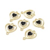 Alloy Enamel Connector Charms PALLOY-D011-03LG-2