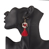 Glass Seed Braided Hexagon Dangle Earrings EJEW-MZ00052-01-3