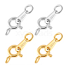 4Pcs 2 Colors 925 Sterling Silver Spring Ring Clasps STER-PH0001-98-7